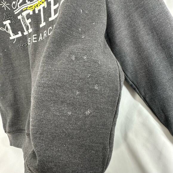 Lifted Research Group Youth XL 18-20 Distressed Graphic Crewneck Sweatshirt Gray - Picture 7 of 11